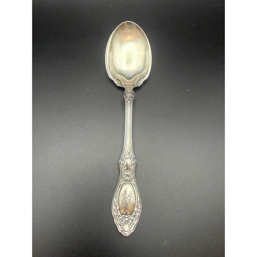 1847 Rogers Bros Sharon Pattern Triple Silverplate Sugar Spoon w/ A Monogram